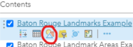 ArcGIS Online contents pane
