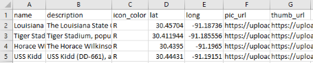 CSV data in Excel