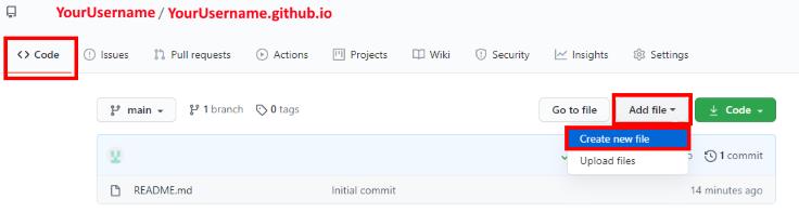 Github new file