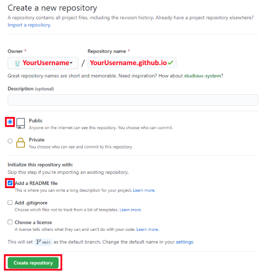 Github new repository