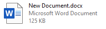 Word document icon