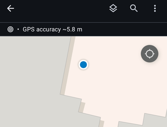 Point location with accuracy radius