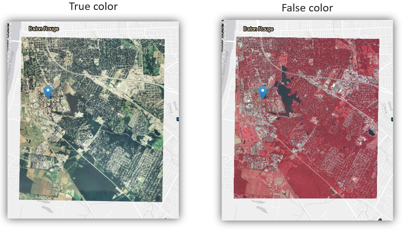 True color and false color