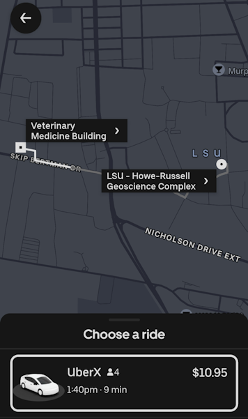 Uber, a web GIS implementation