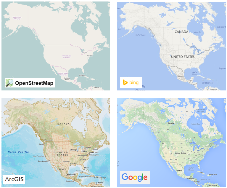 Web Mercator is the projection used by major web map providers.